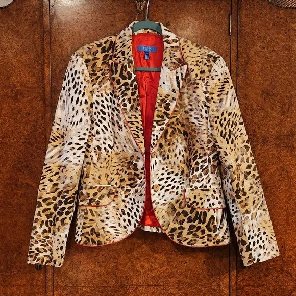 Mixed Leopard/Cheetah Print Blazer from Escada Sport - Picture 1 of 7
